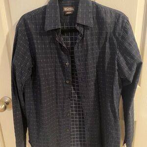 Michael Kors Navy Checkered Shirt